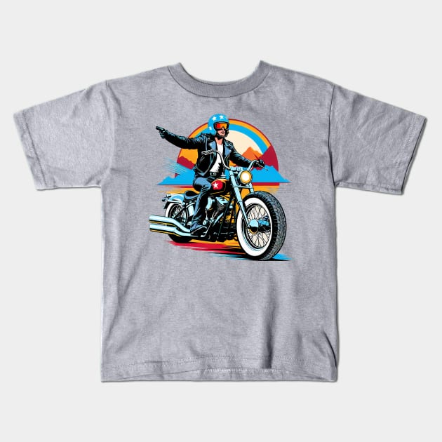 Easy Rider Kids T-Shirt by TaevasDesign